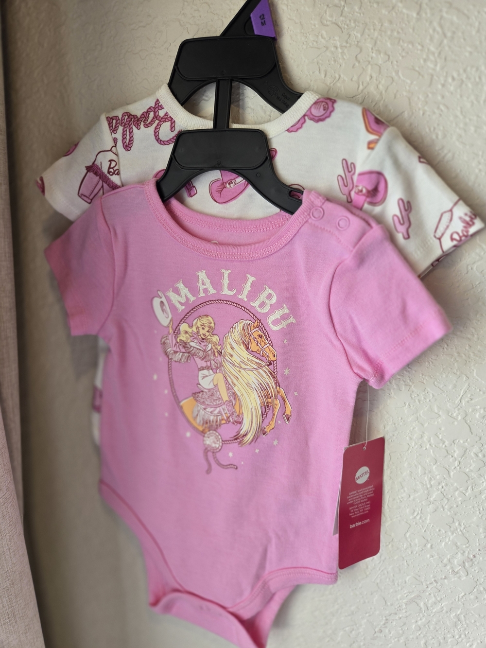 Barbie Pink Graphic 'OMALIBU' Baby One-Piece
